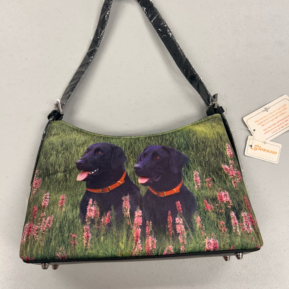 Black Lab Blossom Collection Women’s Shoulder Bag